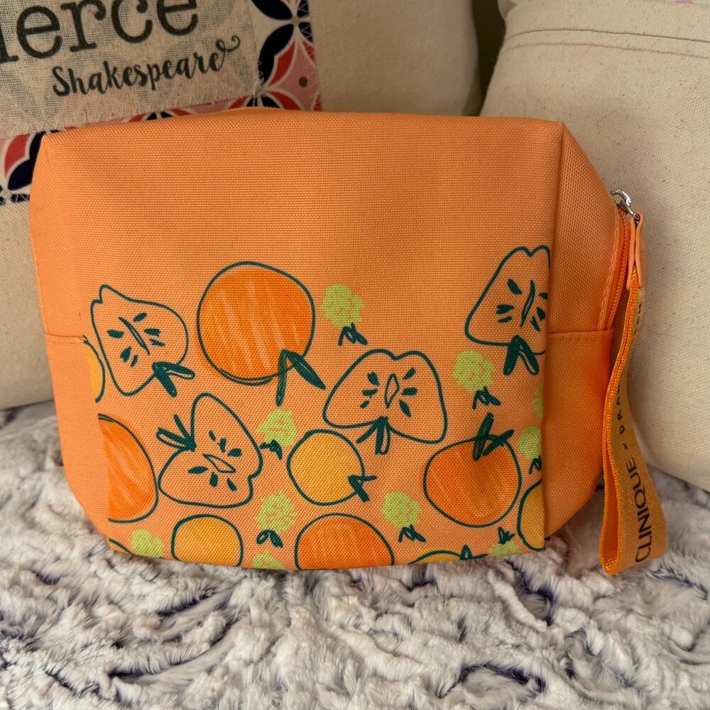CLINIQUE x DRAWBERTSON Citrus Print Cosmetic Bag